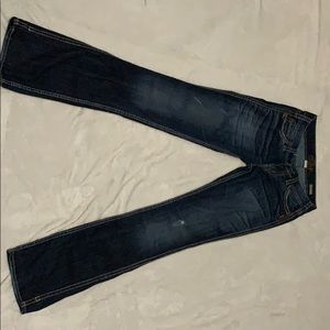 Size 26; Silver Jeans Dark Wash Bootcut Jeans